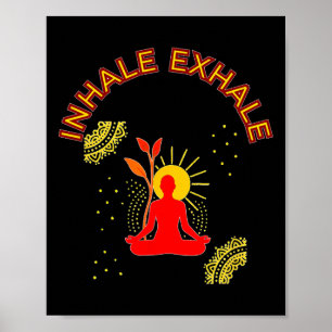 Affiche Méditation Inspiration Expiration Énergie Art Mand