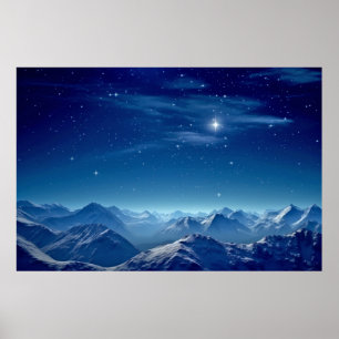 Affiche Méditation Paysage Montagnes Serène