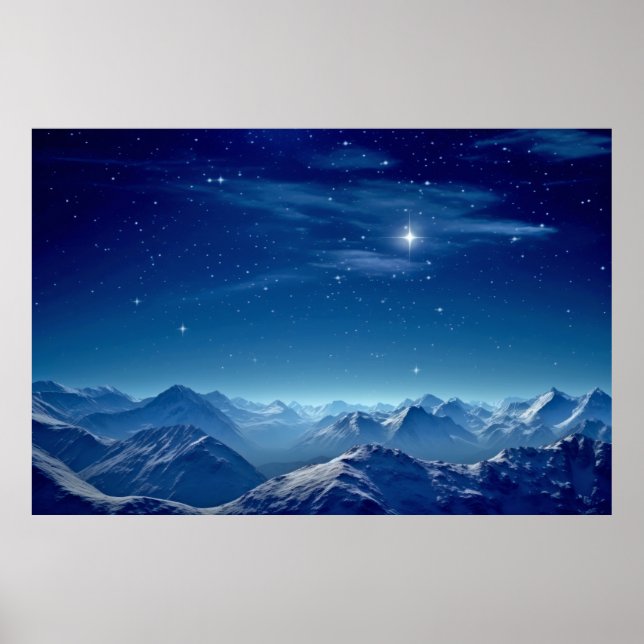 Affiche Méditation Paysage Montagnes Serène (Devant)