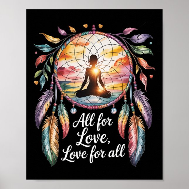 Affiche Méditation spirituelle du chakra de yoga (Devant)