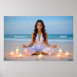 AFFICHE MÉDITATION - YOGA - BIEN-ÊTRE - CARPE DIEM