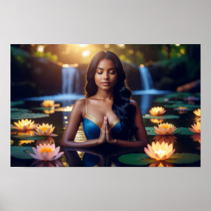 AFFICHE MÉDITATION - YOGA - BIEN-ÊTRE - CARPE DIEM