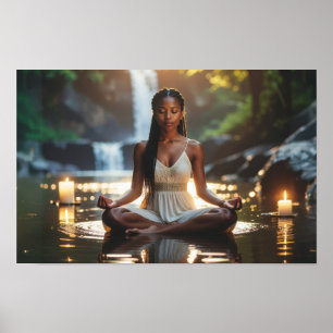 AFFICHE MÉDITATION - YOGA - BIEN-ÊTRE - CARPE DIEM