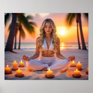 AFFICHE MÉDITATION - YOGA - BIEN-ÊTRE - CARPE DIEM