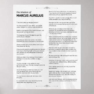 Affiche Méditations stoïques de Marcus Aurelius. La sagess