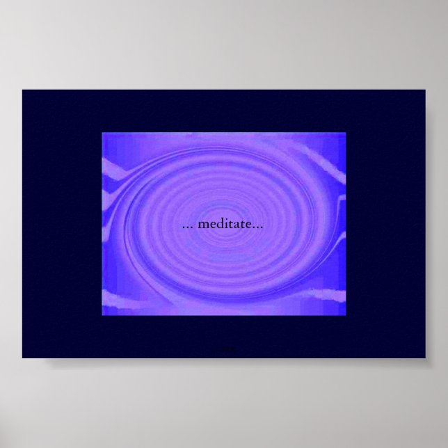 Affiche ... méditer ... (Devant)