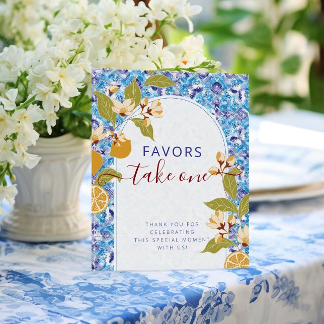 Affiche Mediterranean Lemon Amalfi Coast Baby Shower (Créateur téléchargé)