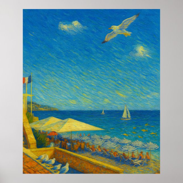 Affiche #MediterraneanArt #Cityscape #UrbanArt #TravelPost (Devant)