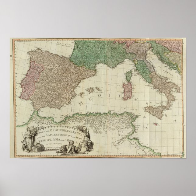 Affiche Méditerranée Ouest (Devant)