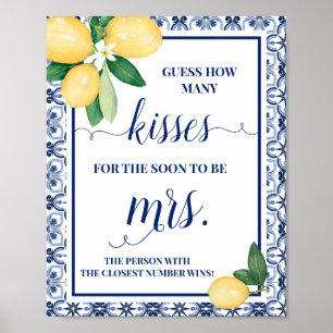 Affiche Méditerranéenne Combien de baisers pour Mme Douche