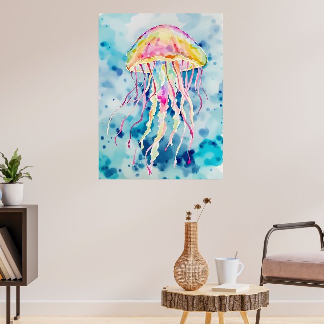 Affiche Méduse aquarelle (Salon 3)