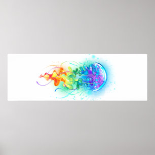 Affiche Méduse arc-en-ciel