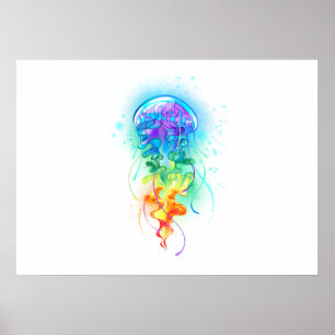 Affiche Méduse arc-en-ciel