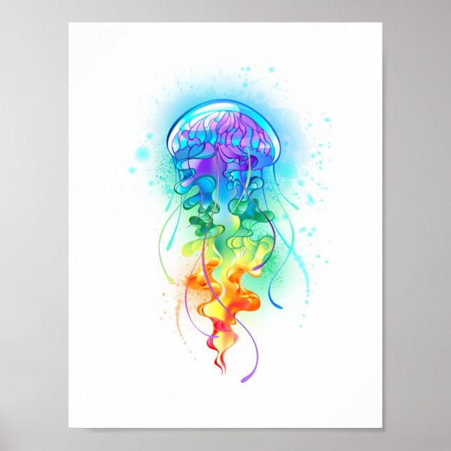 Affiche Méduse arc-en-ciel (Devant)