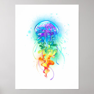 Affiche Méduse arc-en-ciel
