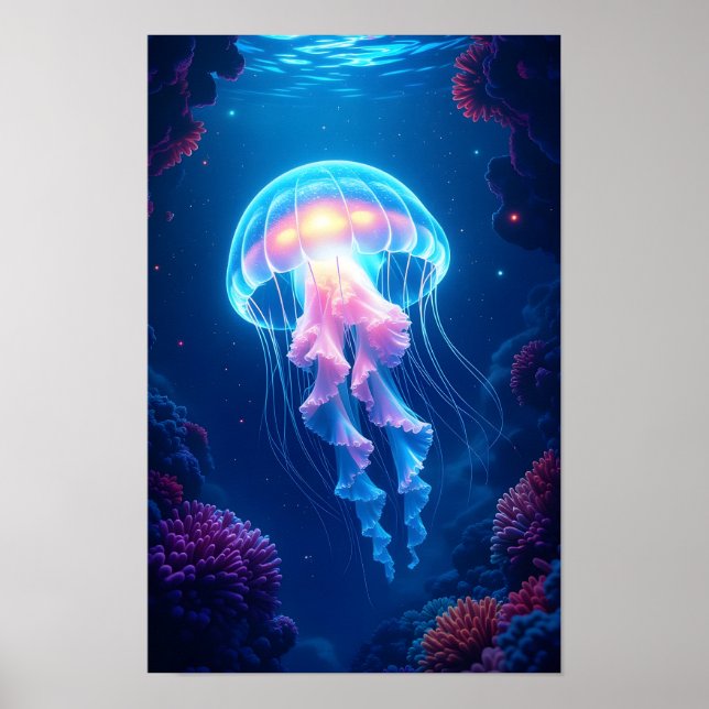 Affiche Méduse lumineuse (Devant)