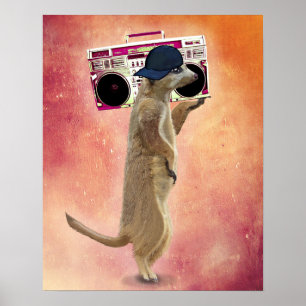 Affiche Meerkat et caisson de basses