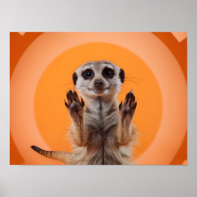 Affiche Meerkat Faire Stop Main Gester (Devant)