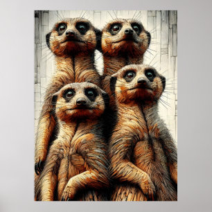 Affiche Meerkats