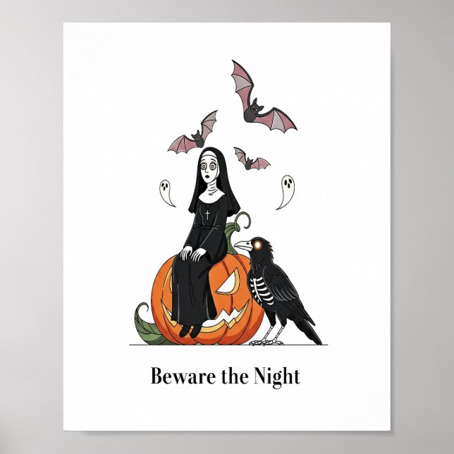 Affiche Méfiez-vous de la religieuse effrayante de la nuit (Devant)