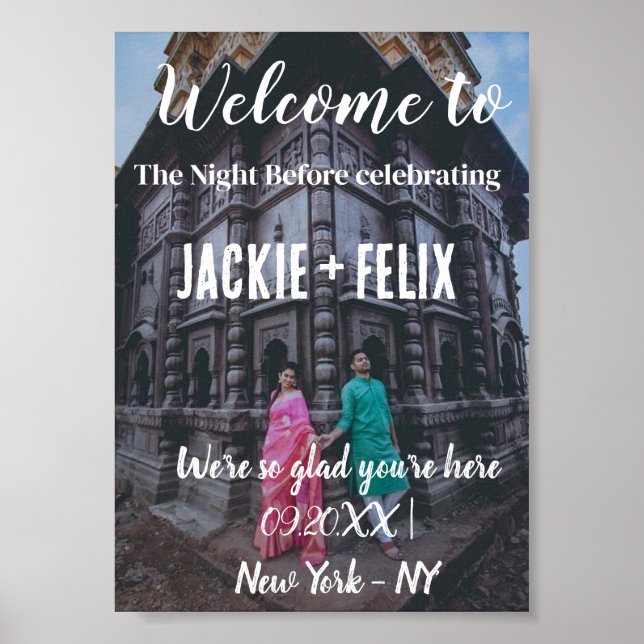 Affiche Méfiez-vous de l'Affiche de bienvenue Mariage de l (Devant)