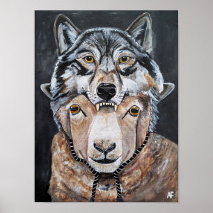 Affiche Méfiez-vous des faux alphas Peinture d'Alfred Fox
