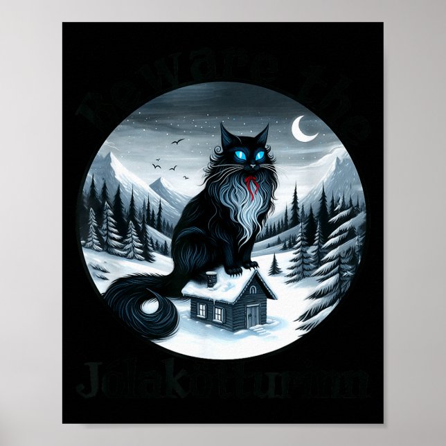 Affiche Méfiez-vous du chat de Noël Jolakotturinn Noël isl (Devant)