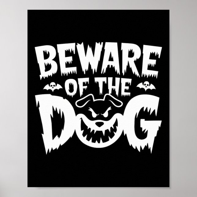 Affiche Méfiez-Vous Du Chien Pour Hommes Femmes (Devant)