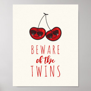 Affiche Méfiez-vous du Cool Twins Cheeky Cherries Kid's Ar