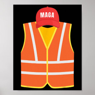 Affiche Mega Garbage Collbage Vest Pour Trump Election Day