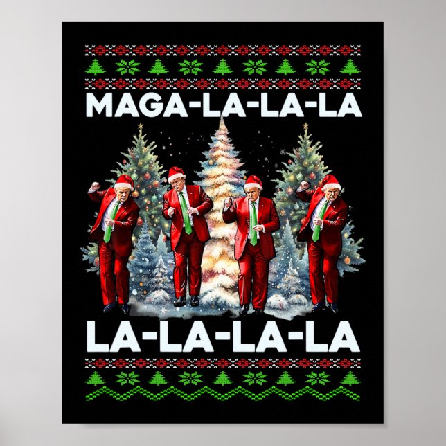 Affiche Mega La La Donald Trump Potus 47 Mauvais Noël (Devant)