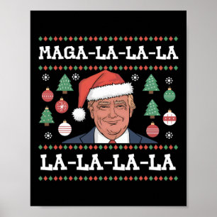 Affiche Mega La La Donald Trump Potus 47 Mauvais Noël