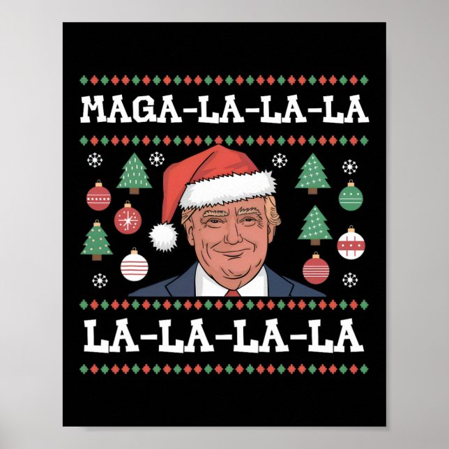 Affiche Mega La La Donald Trump Potus 47 Mauvais Noël (Devant)