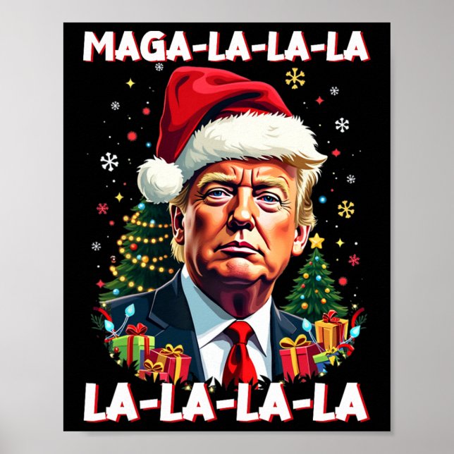 Affiche Mega La La Donald Trump Potus 47 Mauvais Noël (Devant)