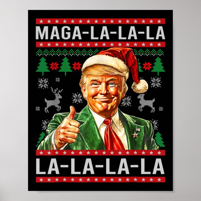 Affiche Mega La La Donald Trump Potus 47 Mauvais Noël (Devant)