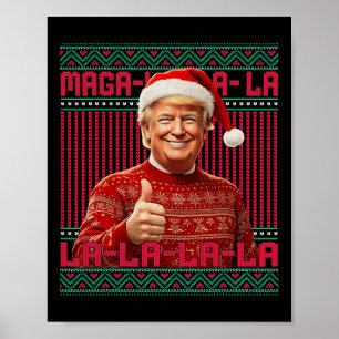 Affiche Mega La La Donald Trump Potus 47 Mauvais Noël