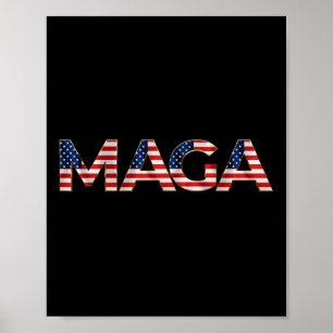 Affiche Mega Usa Lettres Drapeau 4 juillet 2024 Président