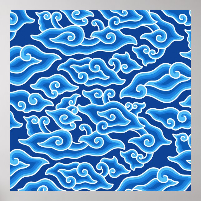 Affiche Megamendung batik motif megamendung (Devant)