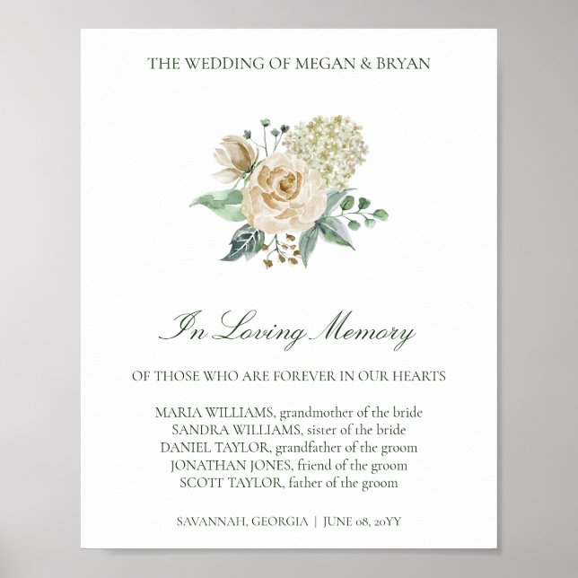 Affiche Megan En Souvenir Affectueux Panneau de Mariage Mé (Devant)