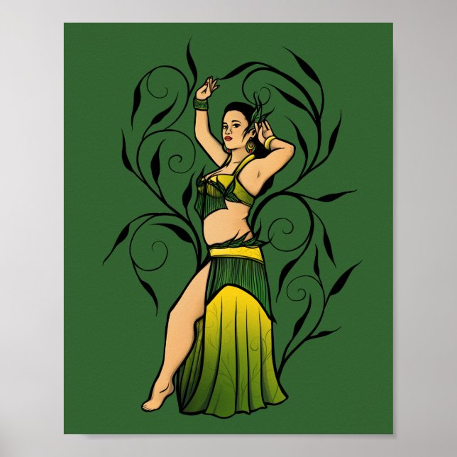 Affiche Megan Green Belly Dancer (Devant)