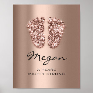 Affiche Megan Name Signifiant Nouveau Chocolat Rose de pie