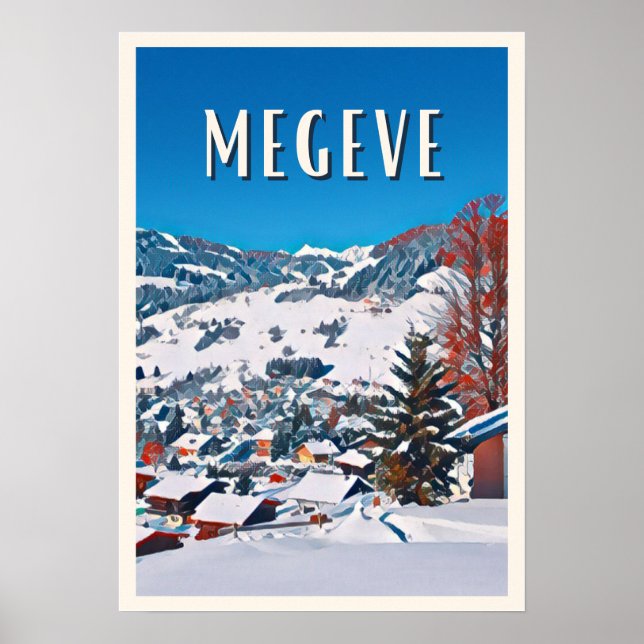 Affiche Megève Station de ski  (Devant)
