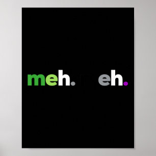 Affiche Meh Meh Aroace Fierté Lgbtq, Lgbt Aro Ace, Aromant