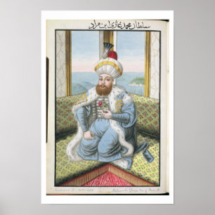 Affiche Mehmed II (1432-81) a appelé "Fatih", le