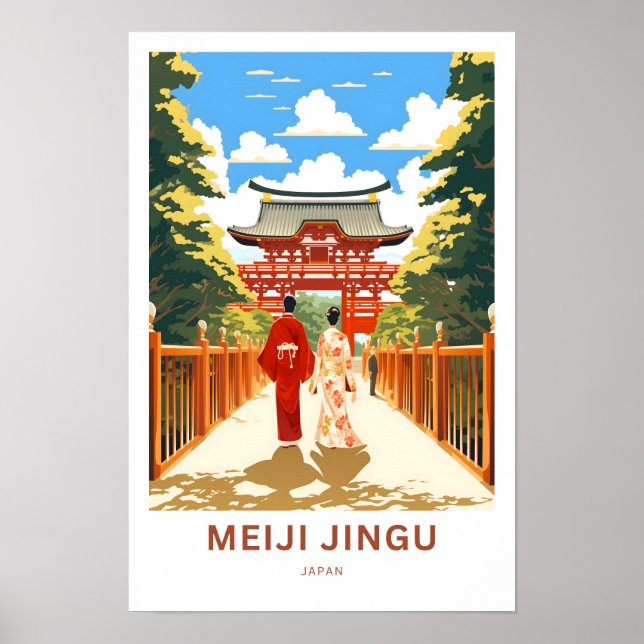 Affiche Meiji Jingu Japon Imprimer (Devant)
