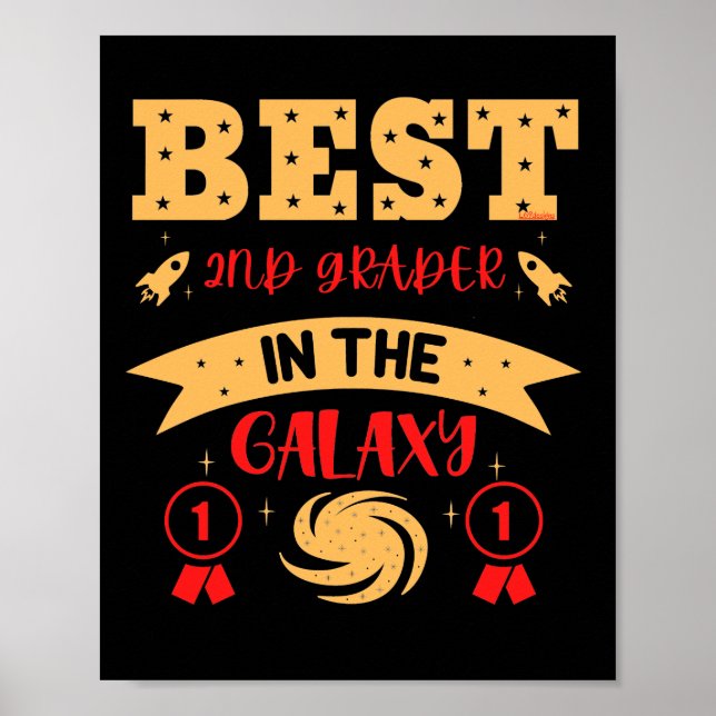 Affiche MEILLEUR 2E NIVEAU DANS LA GALAXIE drôle mignon (Devant)