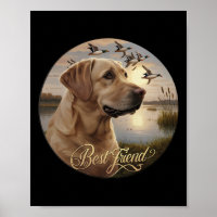 Meilleur Ami Chasse Jaune Labrador Chien Avec Cana