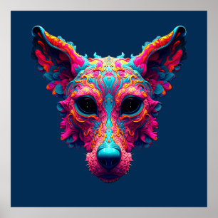 Affiche Meilleur ami psychédélique - T-shirt à motif de ch
