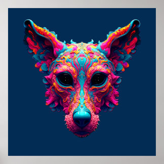 Affiche Meilleur ami psychédélique - T-shirt à motif de ch