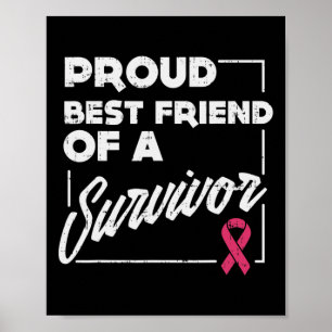 Affiche Meilleur Ami Survivor Cancer du sein Soutien Cadea